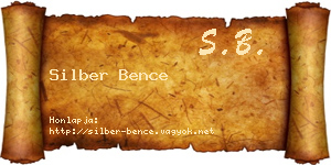 Silber Bence névjegykártya