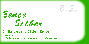 bence silber business card